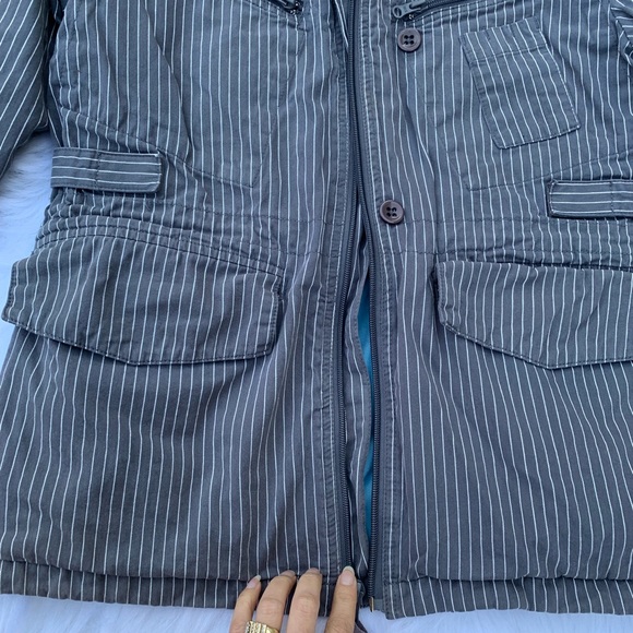 Stussy Mens Striped zip up jacket - Picture 4 of 8